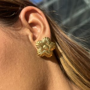 Topo flor en acero