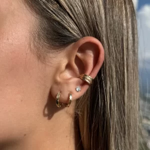 Oro golfi líneas y puntos