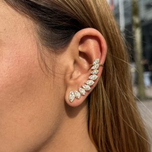 Orejera linaje circones en rodio