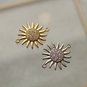 Dije sol con zircones en rodio