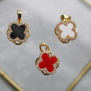 Dije Van Cleef antiestrés con zircones en rodio