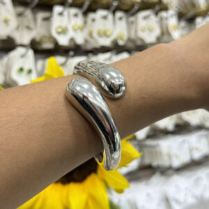 Brazalete gota chunky en rodio