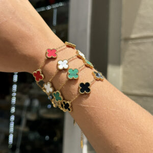 Pulseras van cleef colores surtidos en acero