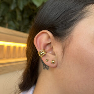 Earcuff cadena en rodio