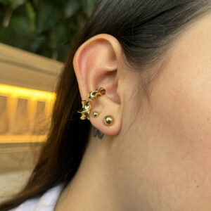 Earcuff espiral en rodio