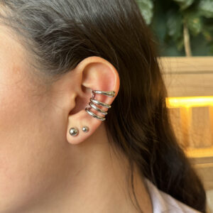 Earcuff serpiente tres argollas