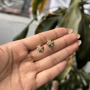 Topo margarita con zircones en rodio