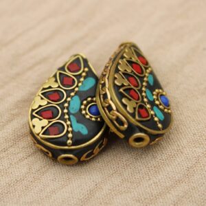 Tibetano en gota de 26mm en bronce